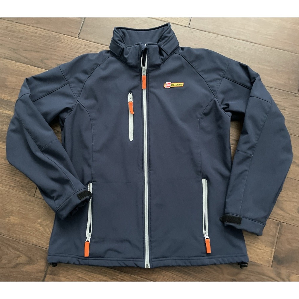 Clique Jacket Women's L Soft Shell Full Zip Blue Les Schwab